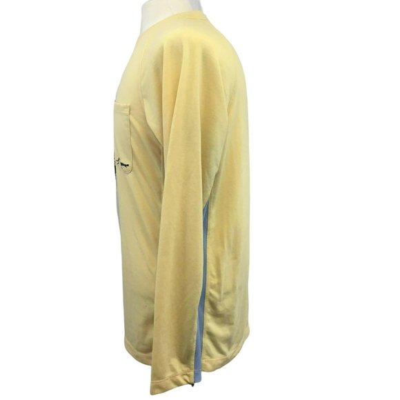 Trueflies Fly Fishing Shirt Mens M Yellow Blue Breathable L/S Medium - Picture 2 of 12